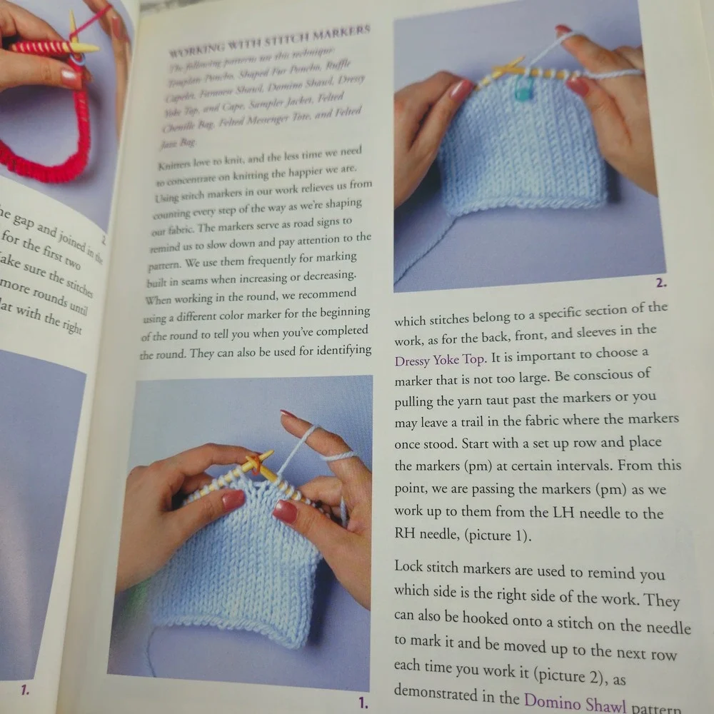 Knitting‎ Crochet Pattern Book Lot Boye Chic Knits Guide to Creating Hip Knits
